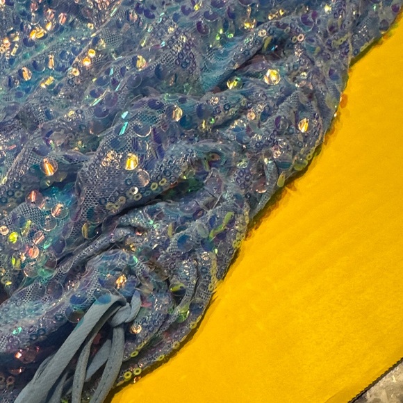 MNK Blue Sequin Prom Dress jr. - Picture 8 of 10